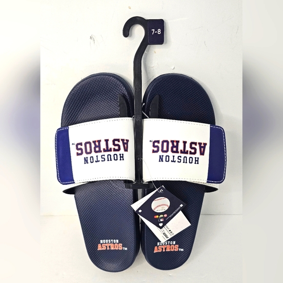 Me s size 7-8 MLB Houston Astros Slides - Picture 1 of 4